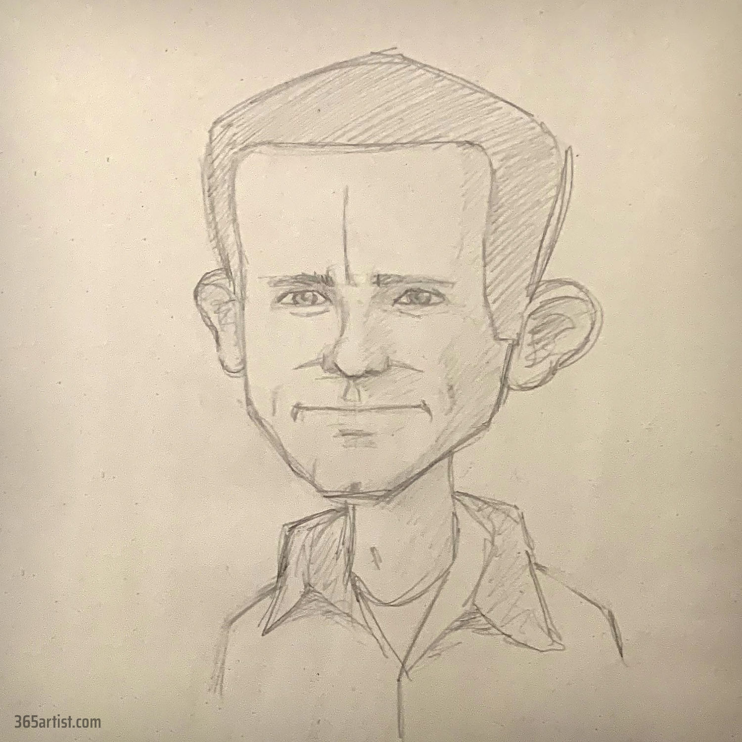big head caricature drawing