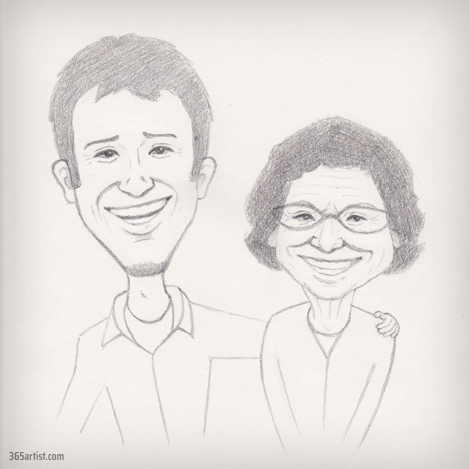 caricature of grandma