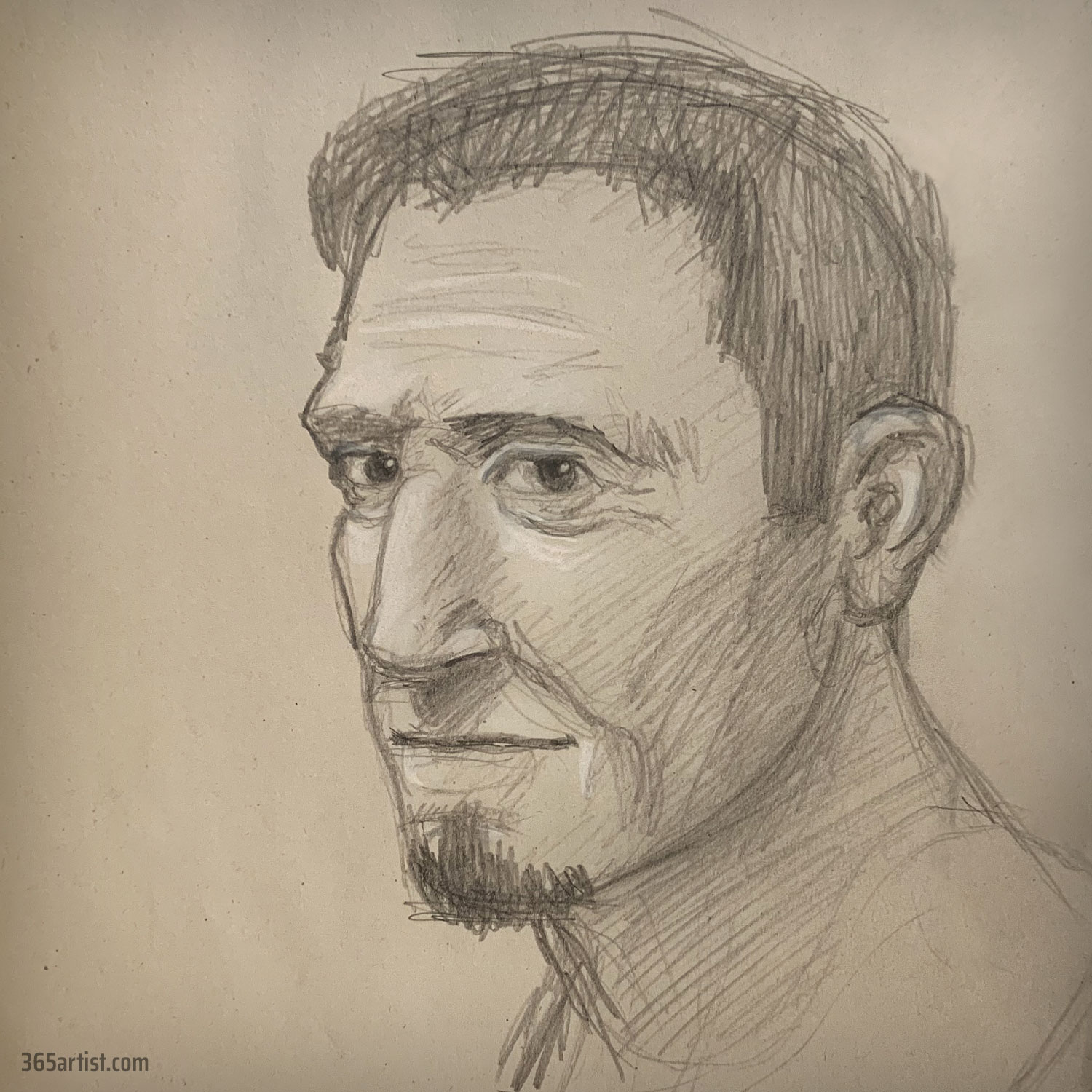 old self portrait drawing