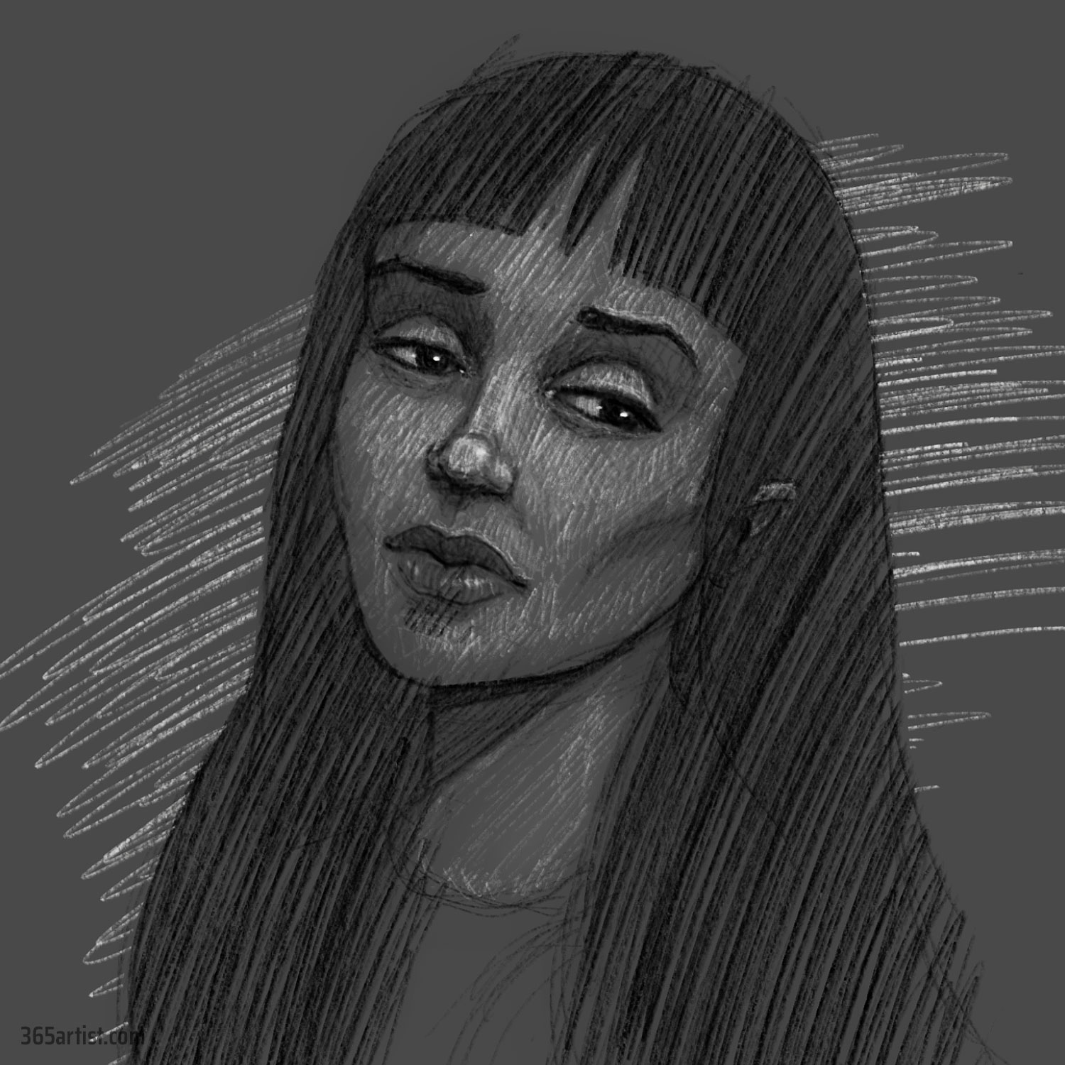 etch a sketch portrait drawing