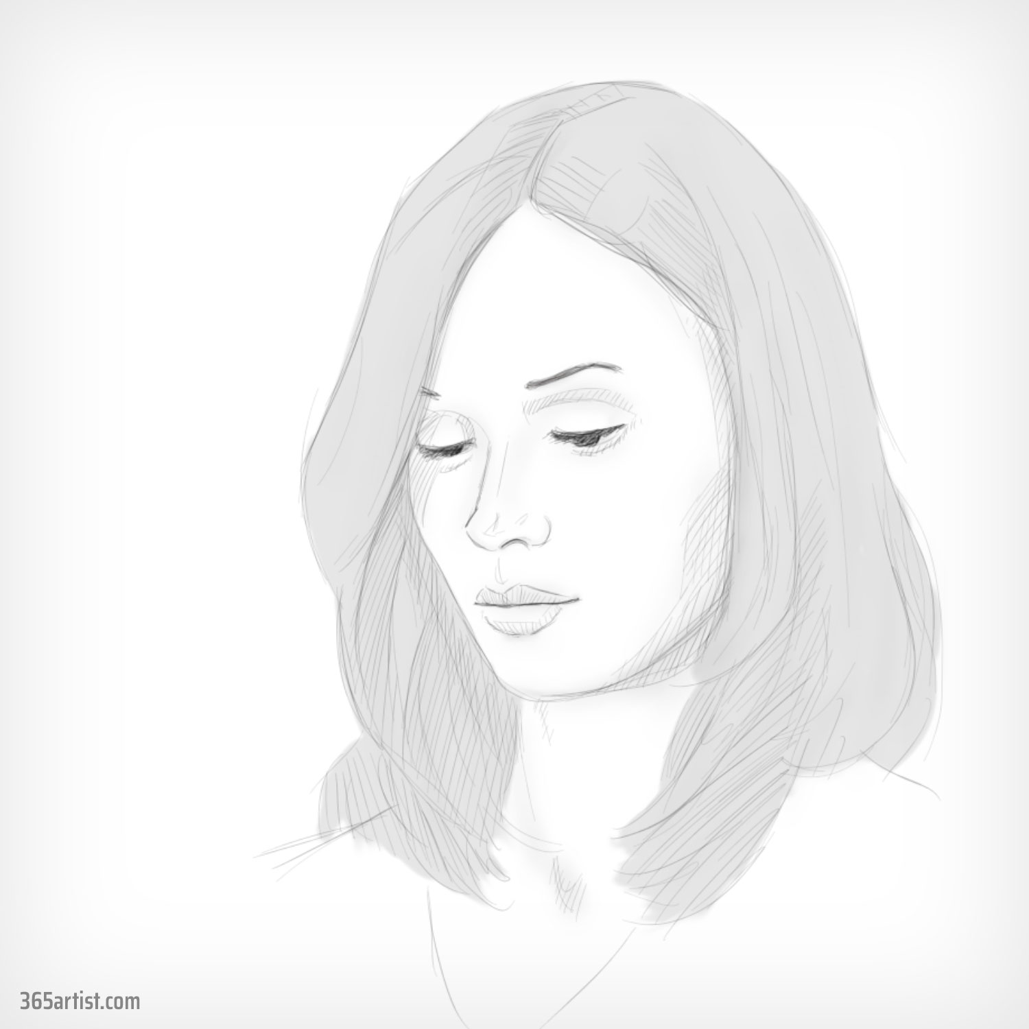 solemn woman