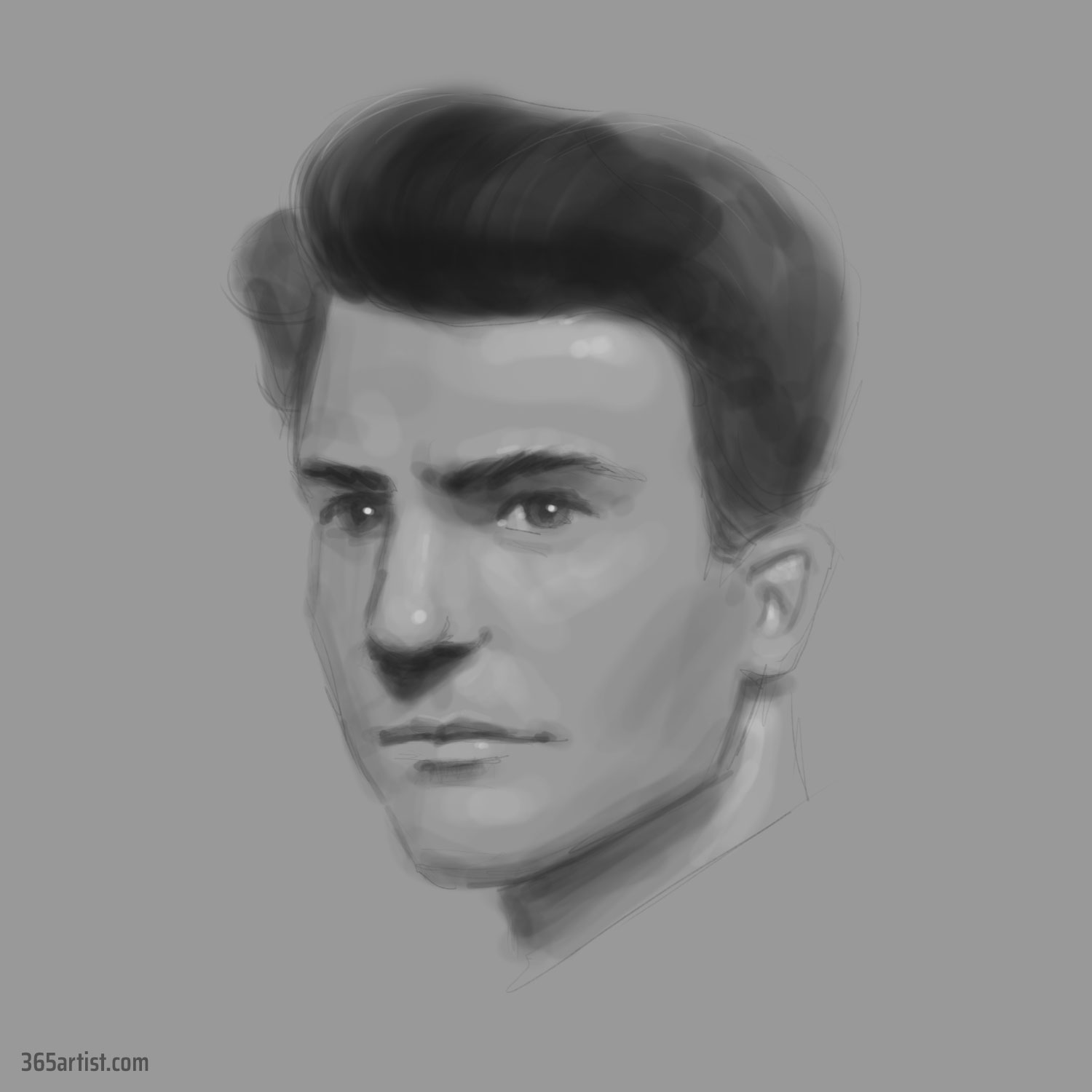 digital drawing of Tom Cruise