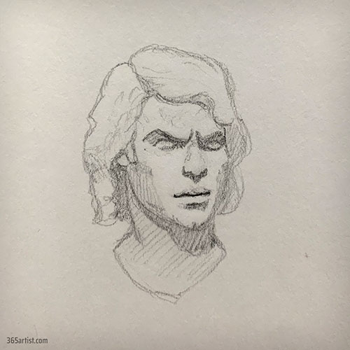 drawing of Anakin Skywalker