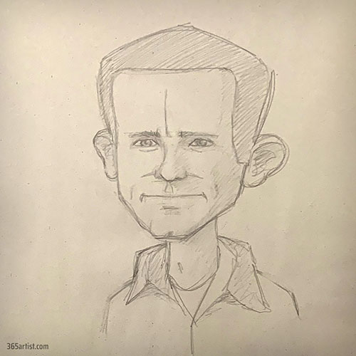 big head caricature drawing