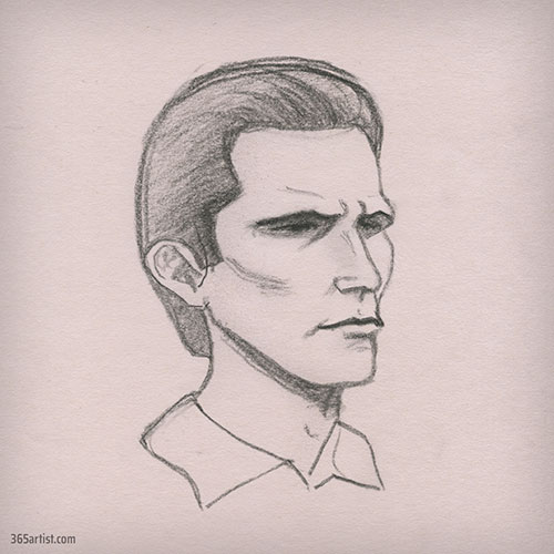 Christian Bale caricature