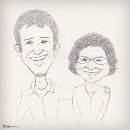 caricature of grandma