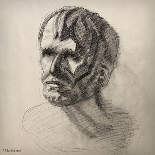drawing of a medieval peasant