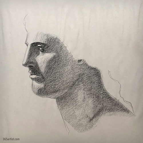 statue portrait drawing